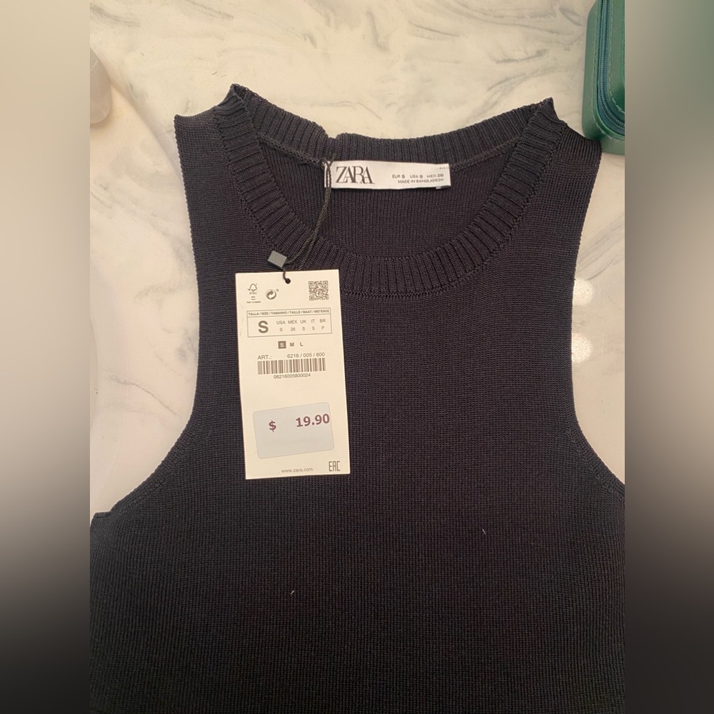 BNWT Zara black tank top - Picture 3 of 5